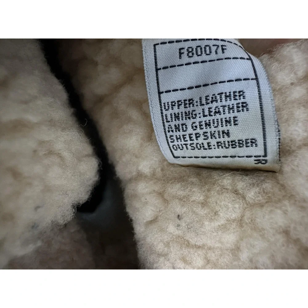 UGG Shearling Boots Kona Womens Size 9 Brown Suede Mid Calf Toggle Sheepskin